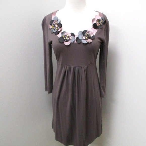Boden Jeweled Neckline Viscose Dress - Picture 1 of 6